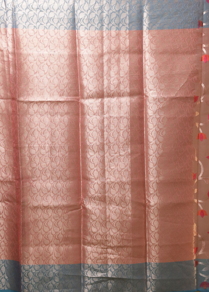 Pink Organza Saree With Blouse Piece