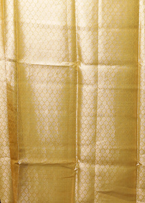 Yellow Organza Saree With Blouse Piece