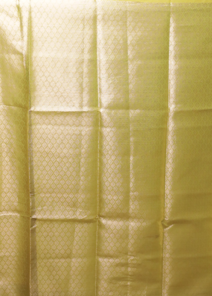 Green Organza Saree With Blouse Piece