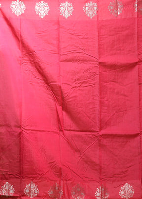 Pink Dupion Silk Saree With Blouse Piece