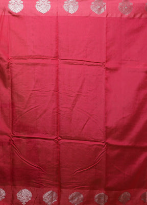 Pink Dupion Silk Saree With Blouse Piece