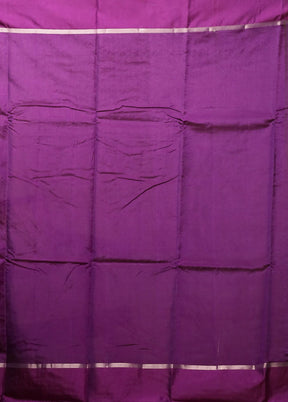 Purple Dupion Silk Saree With Blouse Piece