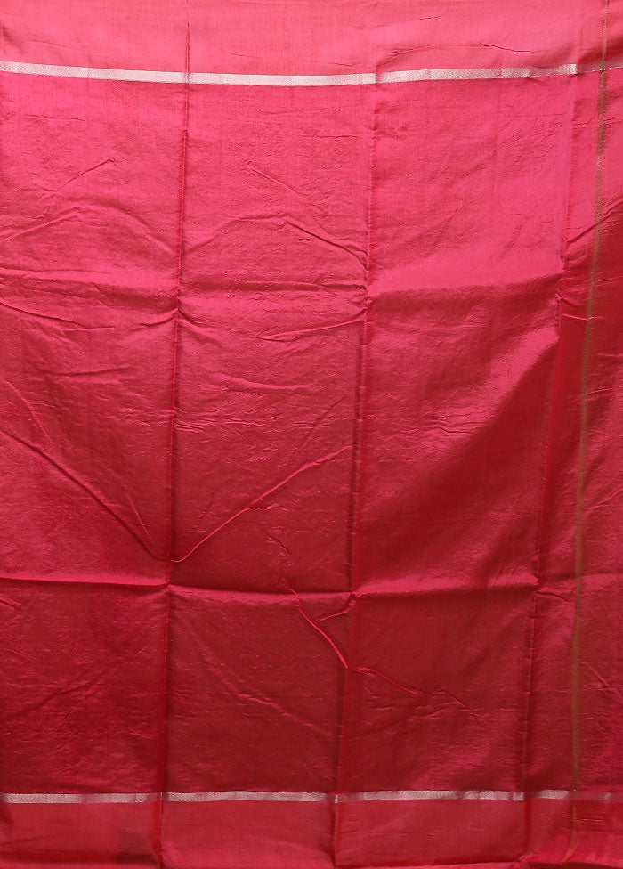 Pink Dupion Silk Saree With Blouse Piece