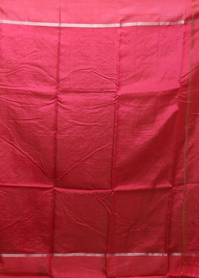 Pink Dupion Silk Saree With Blouse Piece
