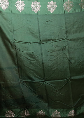 Green Dupion Silk Saree With Blouse Piece