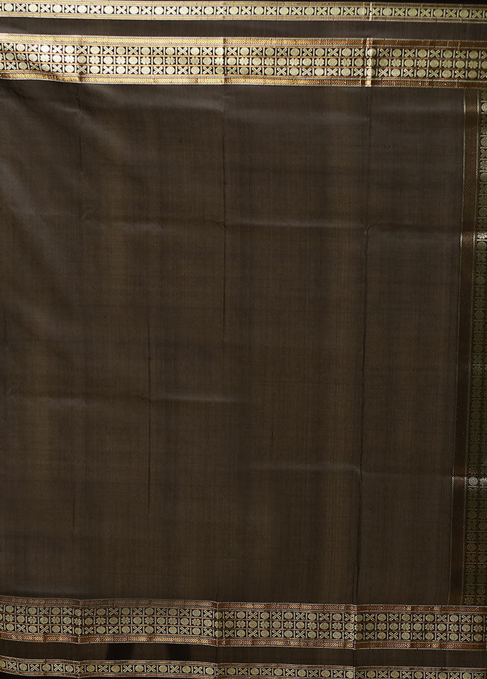 Blue Handloom Bomkai Pure Silk Saree With Blouse Piece