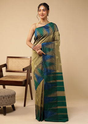 Pink Kanjivaram Silk Saree With Blouse Piece