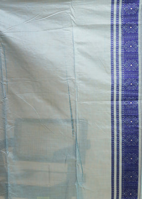 Blue Assam Silk Saree With Blouse Piece