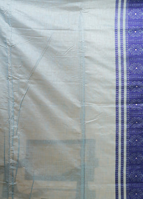Blue Assam Silk Saree With Blouse Piece
