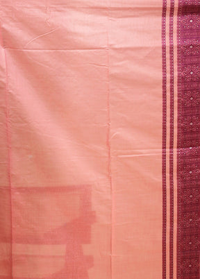Pink Assam Silk Saree With Blouse Piece