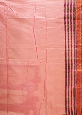 Pink Assam Silk Saree With Blouse Piece