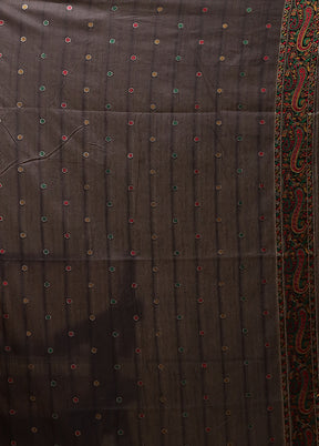 Black Dupion Silk Saree With Blouse Piece