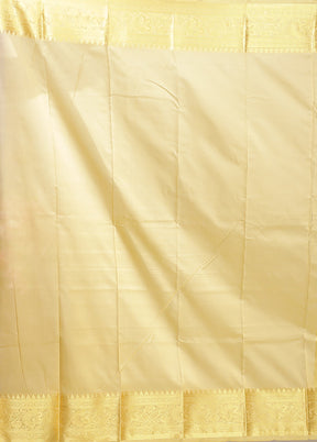 Blue Kanjivaram Silk Saree With Blouse Piece