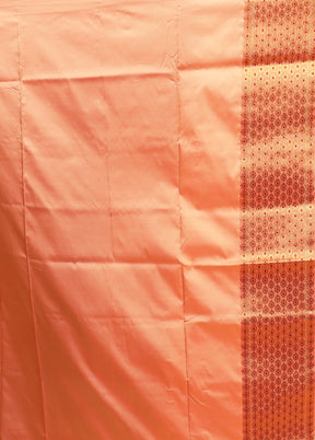 Pink Assam Silk Saree With Blouse Piece