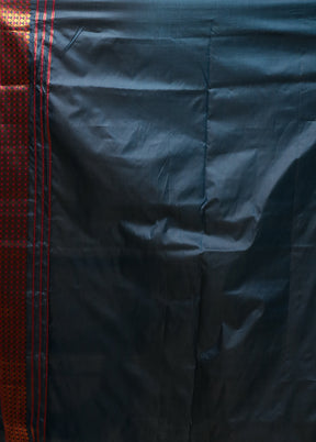 Blue Assam Silk Saree With Blouse Piece