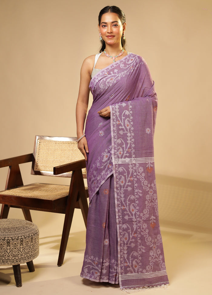 Blue Matka Silk Saree With Blouse Piece