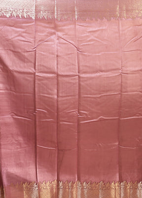 Purple Dupion Silk Saree With Blouse Piece