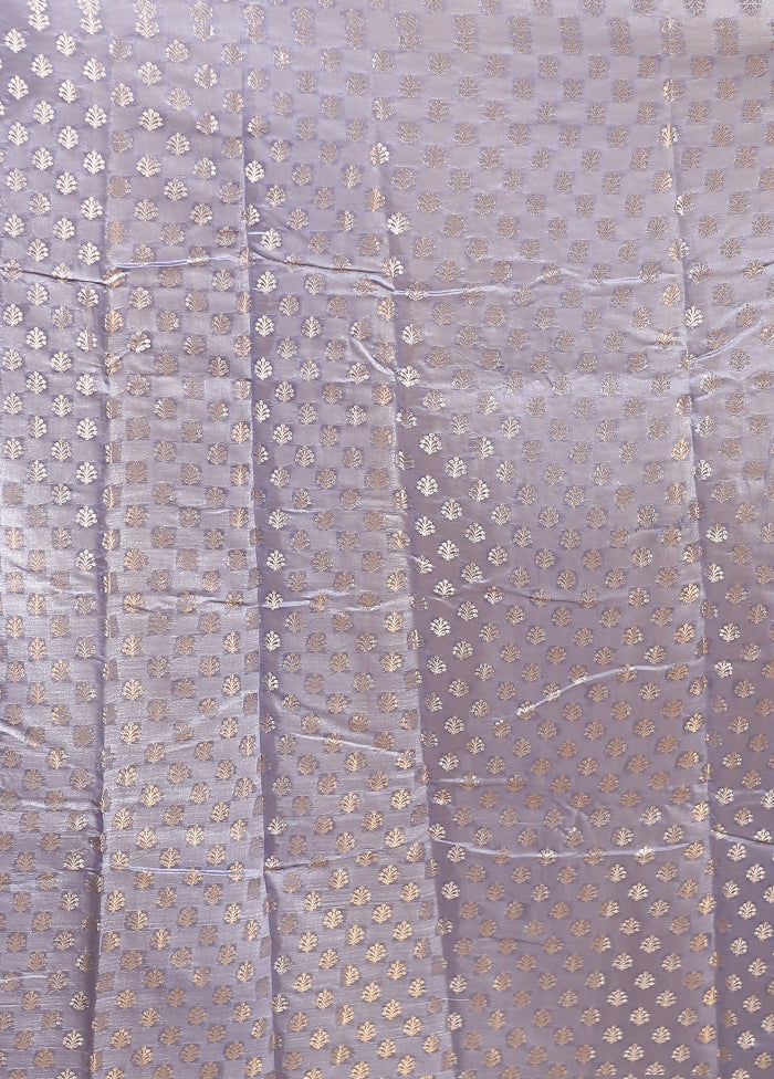 Blue Dupion Silk Saree With Blouse Piece
