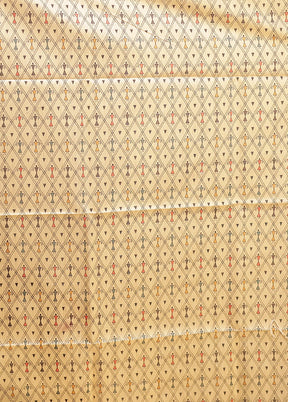 Rust Tussar Silk Saree With Blouse Piece