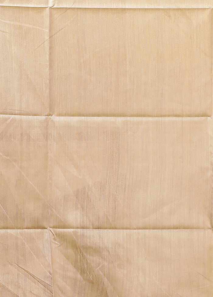Green Tussar Silk Saree With Blouse Piece