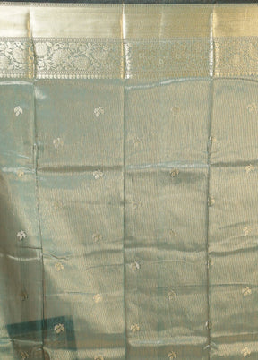 Green Cotton Saree With Blouse Piece