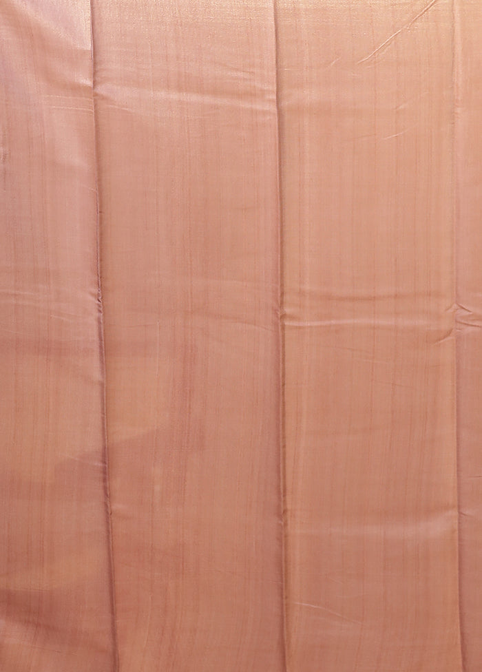 Cream Tussar Silk Saree With Blouse Piece