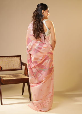 Multicolor Tussar Silk Saree With Blouse Piece