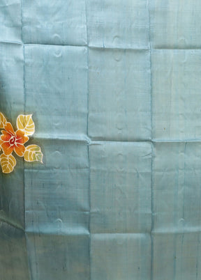 Yellow Printed Pure Silk Saree Without Blouse Piece