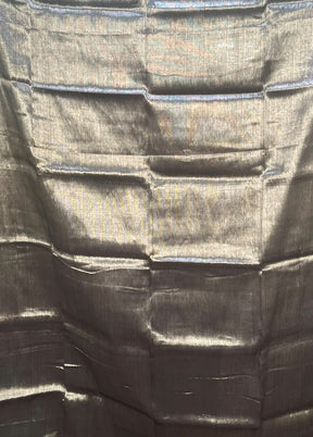 Grey Tissue Silk Saree With Blouse Piece