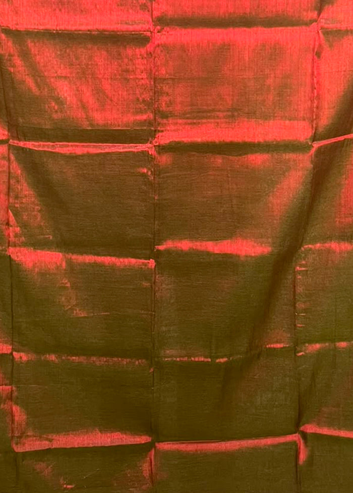 Maroon Tissue Silk Saree With Blouse Piece