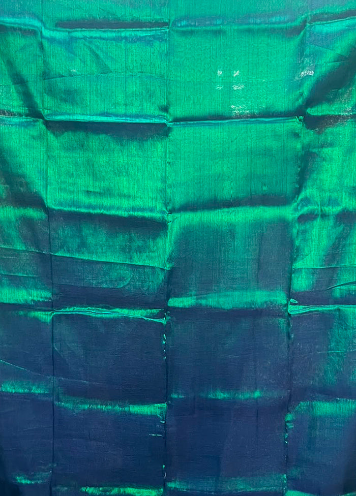 Green Tissue Silk Saree With Blouse Piece