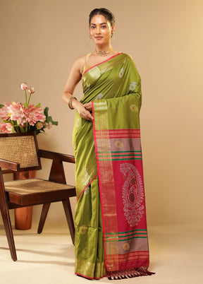 Multicolor Kalakethra Saree With Blouse Piece