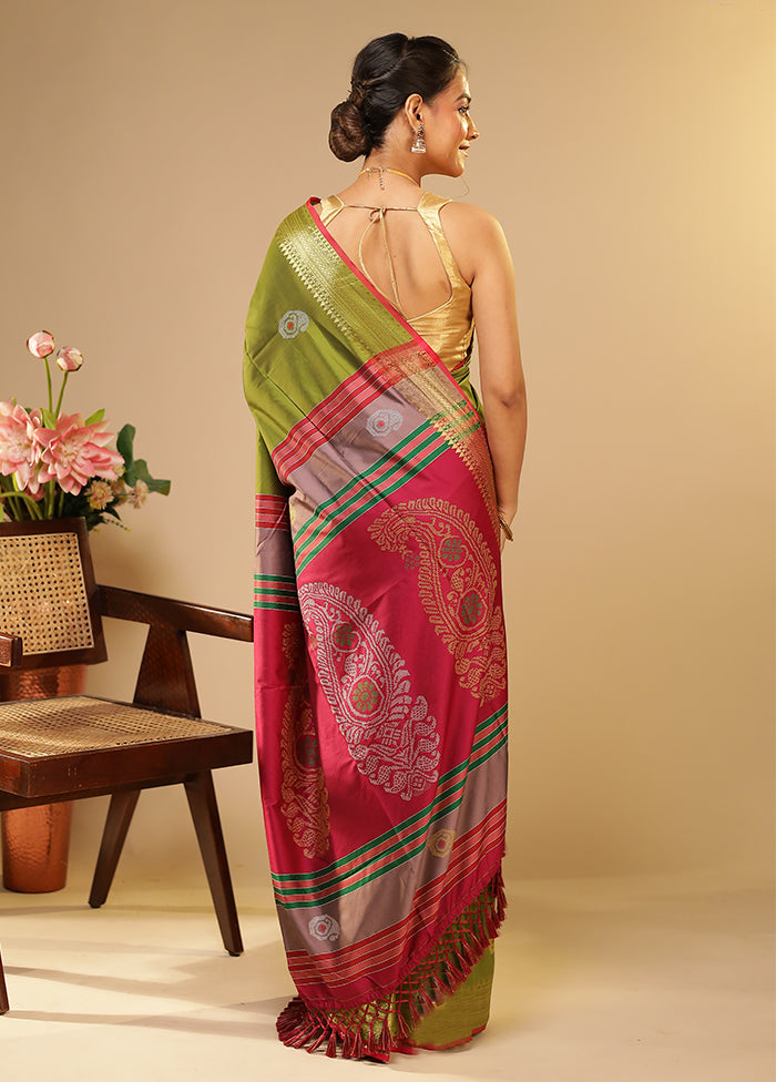 Multicolor Kalakethra Saree With Blouse Piece