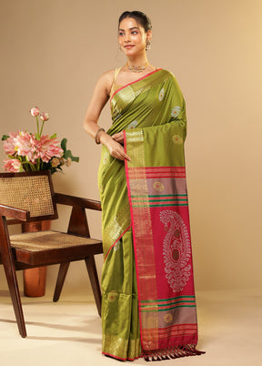 Multicolor Kalakethra Saree With Blouse Piece