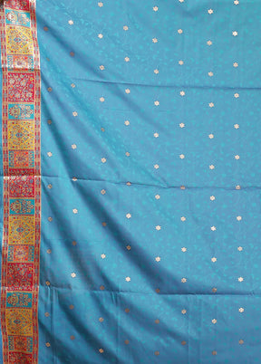 Multicolor Dupion Silk Saree With Blouse Piece