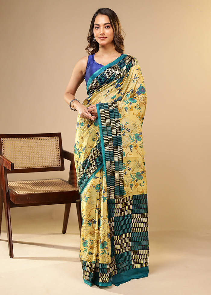 Copper Glow Duo – Yellow Printed Silk & Multicolor Georgette Sarees