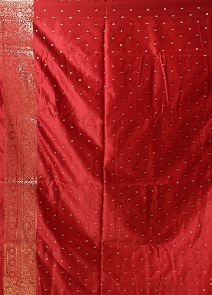 Cream Banarasi Silk Saree With Blouse Piece