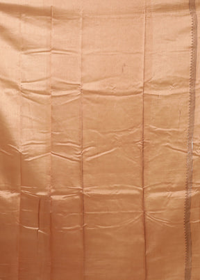 Rust Dupion Silk Saree With Blouse Piece