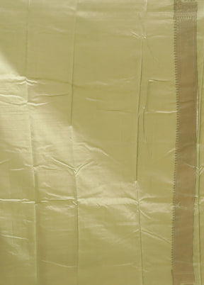 Green Dupion Silk Saree With Blouse Piece