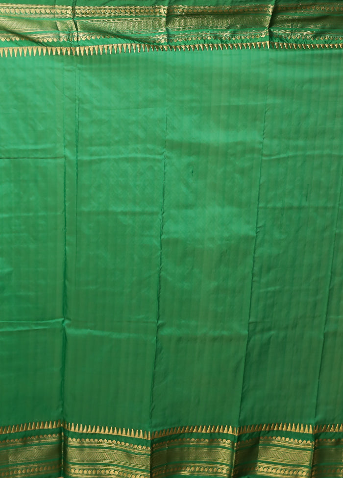 Pink Handloom Kanjivaram Pure Silk Saree With Blouse Piece