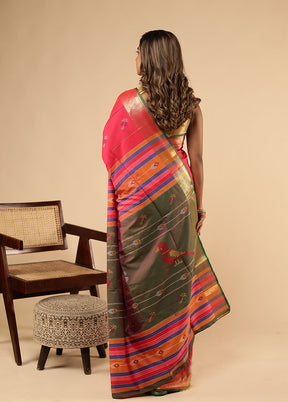 Multicolor Kalakethra Saree With Blouse Piece