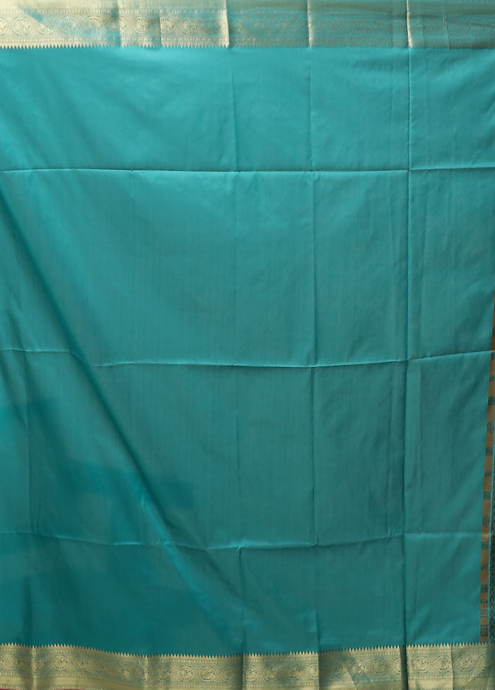 Multicolor Kalakethra Saree With Blouse Piece