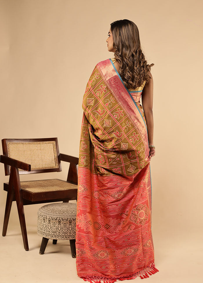 Cream Dupion Silk Saree With Blouse Piece
