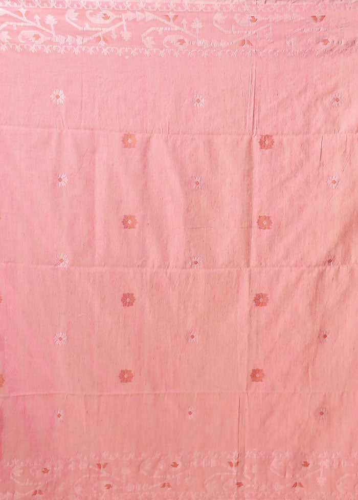 Pink Matka Silk Saree With Blouse Piece