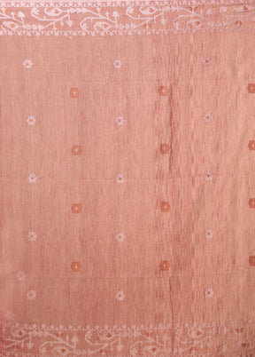 Pink Matka Silk Saree With Blouse Piece