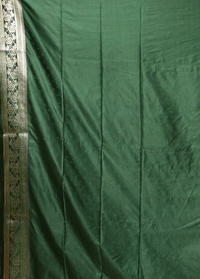Green Dupion Silk Saree With Blouse Piece