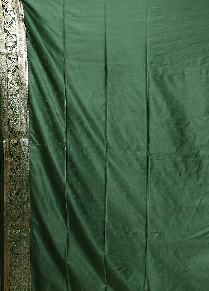 Green Dupion Silk Saree With Blouse Piece