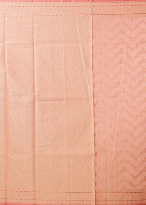 Pink Kora Silk Saree With Blouse Piece