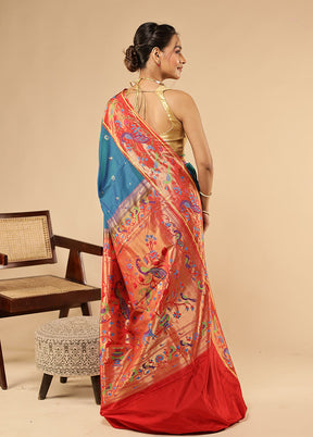 Green Kanjivaram Silk Saree With Blouse Piece