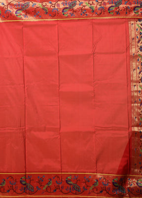 Pink Kanjivaram Silk Saree With Blouse Piece